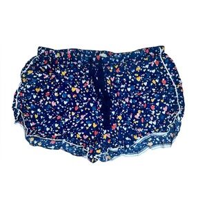 Loft colorful hearts sleep shorts with drawstring, Medium